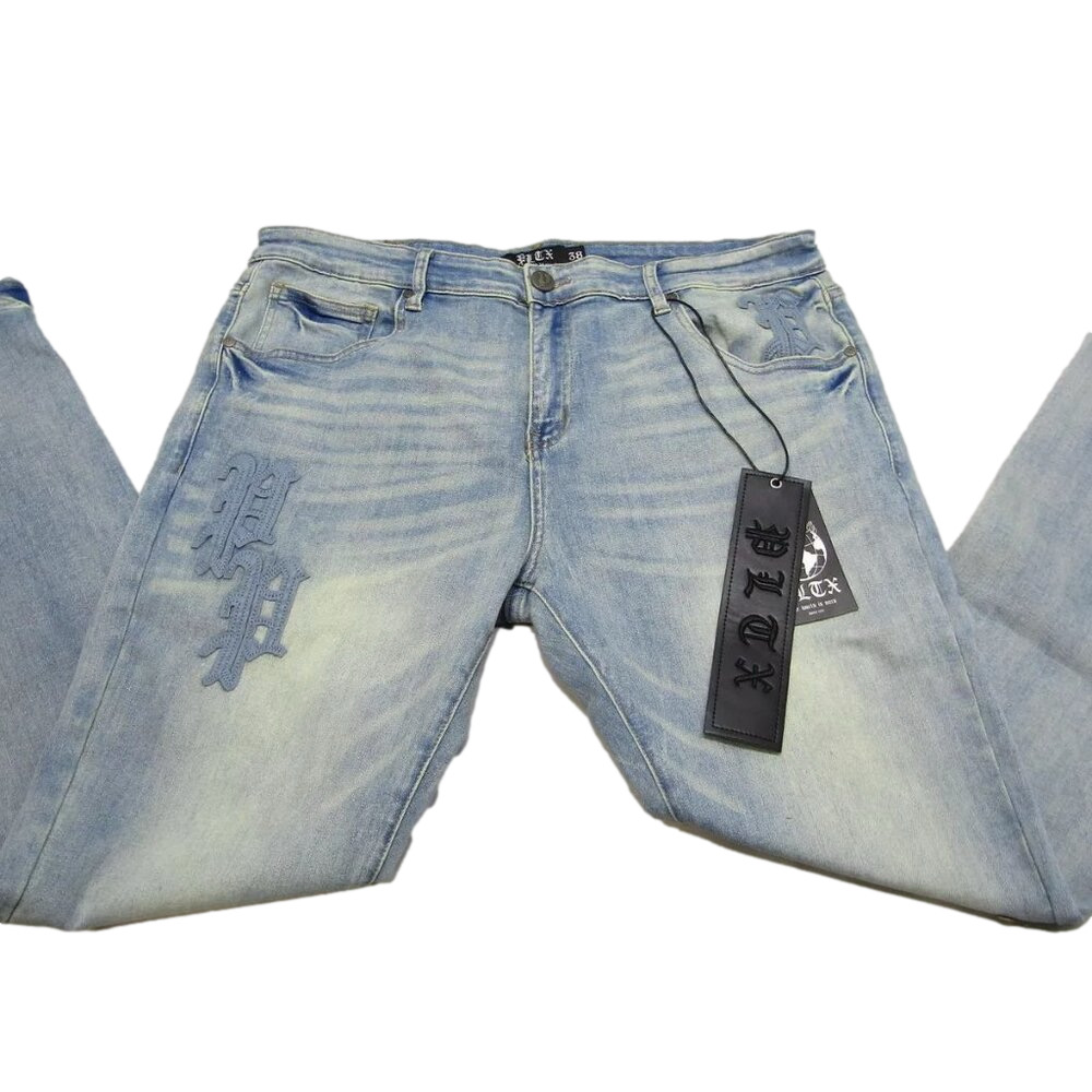 NEW POLITICS Jeans Men's Skinny Fit Jeans Size 38 Blue